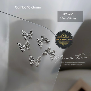 combo 10 charm bướm đính móng tay