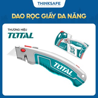 Dao rọc cáp Total lưỡi SK5 kích thước lưỡi 61x19mm tặng kèm 6 lưỡi Total chính hãng, Dao rọc đa năng - Thinksafe