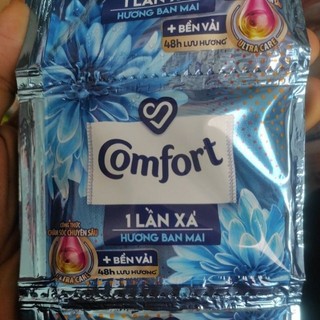 Dây 10 gói nước xả vải Comfort đậm đặc hương ban mai gói 20ml