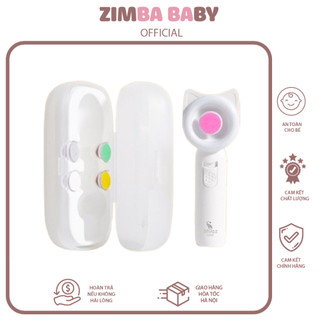 Máy dũa móng tay MOAZ BEBE MB015 MB080 với 4 tấm mài kèm đèn Pin hỗ trợ Hàng chính hãng bảo hành 12 tháng