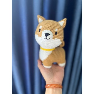 Chó nhồi bông đan móc handmade bằng len