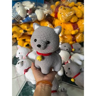 Chó nhồi bông đan móc handmade bằng len