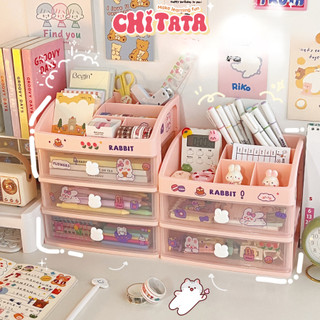 Kệ nhựa để bàn thỏ 2 tầng 3 tầng đựng đồ đa năng dụng cụ học tập/ đồ trang điểm tiện lợi decor bàn học