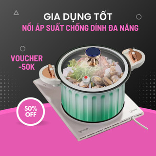 Nồi Áp Suất Đa Năng 10 Lít, Đáy Phủ Gốm Chống Dính Cao Cấp, Bảo Hành 1 năm
