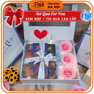 [QUÀ TẶNG VALENTINE] Set Quà 6 Thanh Socola đen nguyên chất FIGO MIX các loại 100%; 85%; 80%; 70% thanh 50gr