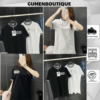  Áo Thun Nam C D Thêu Logo Trước Ngực Cực Chi Tiết - Áo Thun Nam C D Thêu Logo In Chữ Viền Cổ Và Ống Tay Siêu Đẹp