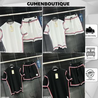  Bộ Quần Áo Nam Thôm Trơn Phối Viền Xanh Đỏ Siêu Đẹp - Bộ Quần Áo Nam Thôm Phối Viền Hai Màu Cực Chất