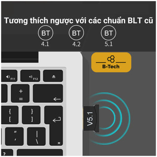 USB bluetooth SCR 5.1 Dongle dùng cho máy tính laptop, PC thu phát bluetooth tốc độ cao B-Tech