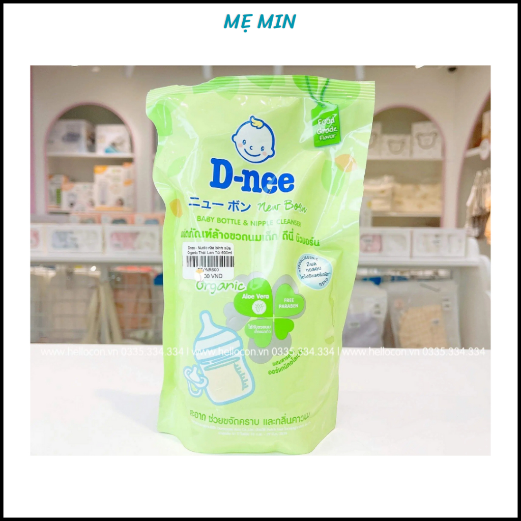Túi Nước Rửa Bình Sữa Dnee Thái Lan Dạng Túi 600ml