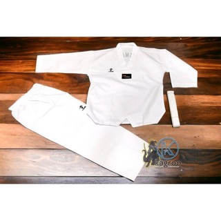 Võ phục Taekwondo cổ trắng K-Dragon sọc tăm cao cấp