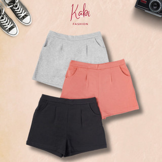Quần đùi nữ KABI sọoc trơn ngắn thun cotton thời trang