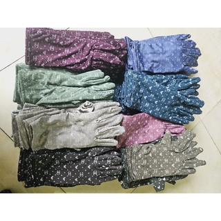 Bao tay chống nắng cotton chấm bi 3 tấc 2 lớp