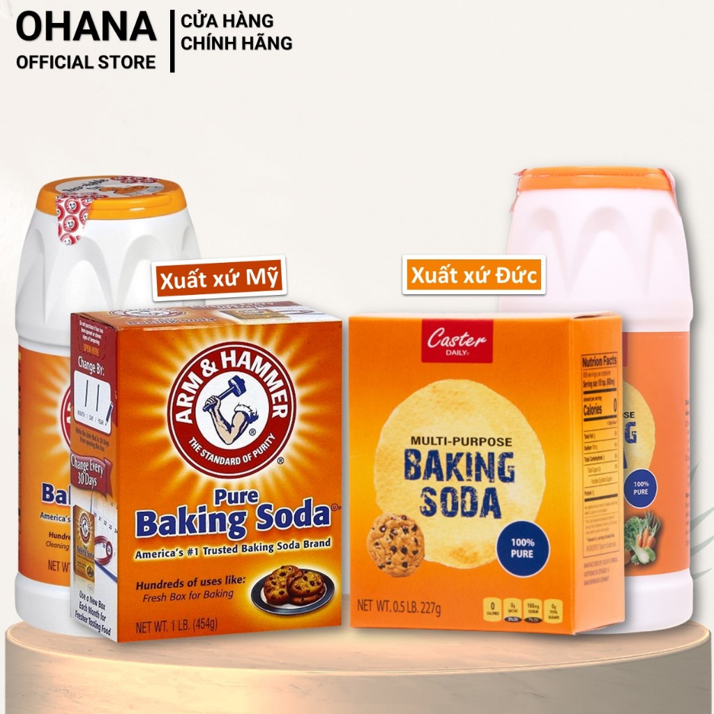 Bột Baking Soda đa công dụng Caster Daily, Arm & Hammer (227g/340g/454g/907g)