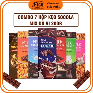 [GIÁ TỐT| 7 HỘP MIX ĐỦ 7 VỊ 20G,50G] Chocolate 50% Cacao FIGO| Kẹo socola sữa đủ vị Hạnh nhân Hạt điều Nho Phô mai FIGO