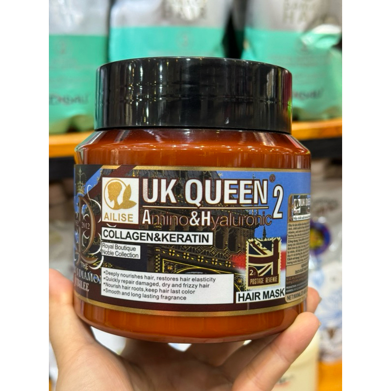 Kem hấp tóc Ailise Uk Queen 2 Amino & Hyaluronic 800ml