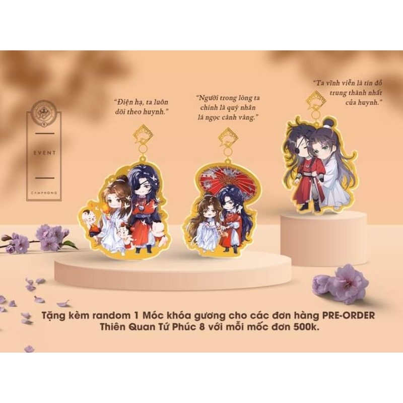 Móc khóa gương Thiên quan