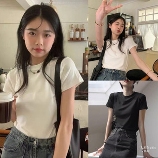 Áo thun babytee trơn basic phong cách hàn quốc amiastore
