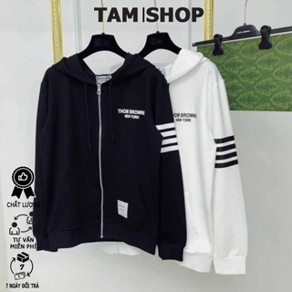 ÁO KHOÁC NỈ THOM SIÊU HOT HIT_KHOÁC 4 SỌC TAY DÀI Hottrend 2024 ÁO HOODIE ZIP THU ĐÔNG NAM 40-75KG - TâmShop