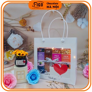 SET QUÀ 8/3 siêu xinh tặng người thân yêu, Quà tặng Socola kèm túi xách cute Mix đủ vị Socola  FIGO ĂN LÀ NGHIỀN