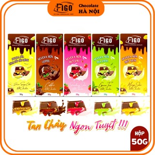 [GIÁ DÙNG THỬ] Combo MIX đủ vị socola nguyên chất 50% Cacao FIGO nhân Hạt dinh dưỡng, mứt tan chảy chọn vị, ăn vặt ngon