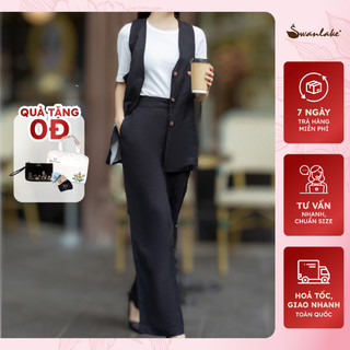 SWANLAKE | Bộ Vest Sát Nách Vải Linen Cao Cấp Công Sở - B11148LW01
