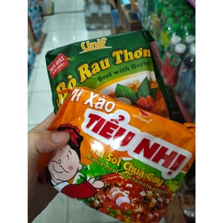 Mì xào tiểu nhị thịt sốt chua cay gói 72g/mì unfi bò hầm rau thơm gói 72g