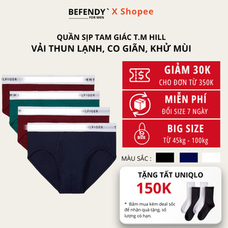 Quần Sịp T.M.H , Quần Lót Nam Vải Thun Lạnh Co Giãn , Thấm Hút Mồ Hôi Và Khử Mùi Chính Hãng Befendy
