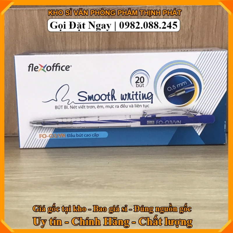 (1 cây) bút bi bấm Thiên Long chính hãng FO-03/VN, nét bút 0.5mm