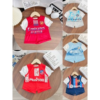 [Bé 7-26kg] Bộ Ngắn Tay Quần Đùi Thể Thao Phối Tay Trắng Thun lạnh Minky Mom Cho Bé Trai