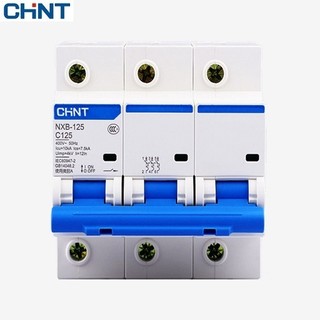 Aptomat mcb 3p 80a/100a/125a nxb-125 chint dòng cắt 10ka, attomat hàng chính hãng