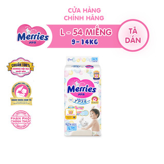 Quà merries - tã dán merries size l - 54 miếng