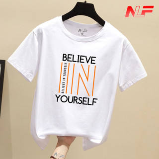 Áo Thun Nữ Tay Ngắn Form Rộng Believe AT-088 - Dễ Phối Trang Phục - Trending Xu Hướng - NLF Unisex Fashion