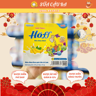 Sữa chua hoa quả hoff vị chuối - 1 lốc