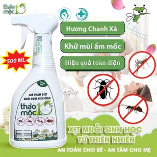 Chai Dung Dịch Thảo Mộc Xịt Đuổi Muỗi, Côn Trùng Thảo Mộc 10S 500ml Mùi Hương Dễ Chịu Xuất Xứ Thảo Mộc - Đuổi Muỗi, Gián