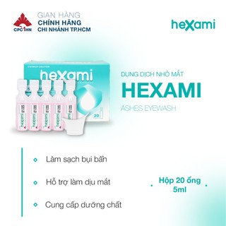 Dung dịch rửa mắt cao cấp hexami aches eyewash vô khuẩn giảm ngứa mắt đau mắt đỏ- hộp 20 ống