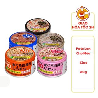 (CÓ QUÀ TẶNG) Thức Ăn Mềm Pate Lon CIAO Cho Mèo - 5 Vị - 85gr