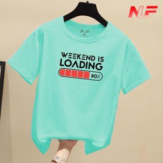 Áo Thun Nữ Tay Ngắn Form Rộng Weekend Loading AT-090 - Trending Xu Hướng - Phù Hợp Mọi Vóc Dáng - NLF Unisex Fashion