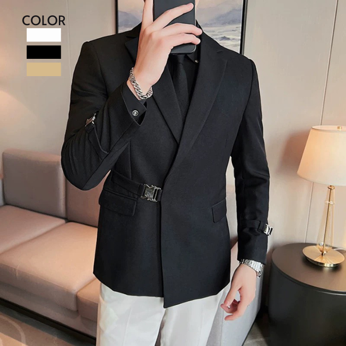 [HCM] Suit Jacket Nam Cao Cấp Harold Khuy Kim Loại Notch Lapel - Áo Vest Đi Làm, Đi Chơi Thoáng Mát, Co Giãn Chống Nhăn