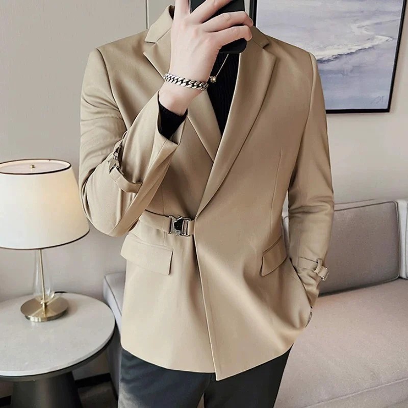 [HCM] Suit Jacket Nam Cao Cấp Harold Khuy Kim Loại Notch Lapel - Áo Vest Đi Làm, Đi Chơi Thoáng Mát, Co Giãn Chống Nhăn