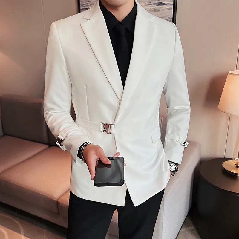 [HCM] Suit Jacket Nam Cao Cấp Harold Khuy Kim Loại Notch Lapel - Áo Vest Đi Làm, Đi Chơi Thoáng Mát, Co Giãn Chống Nhăn