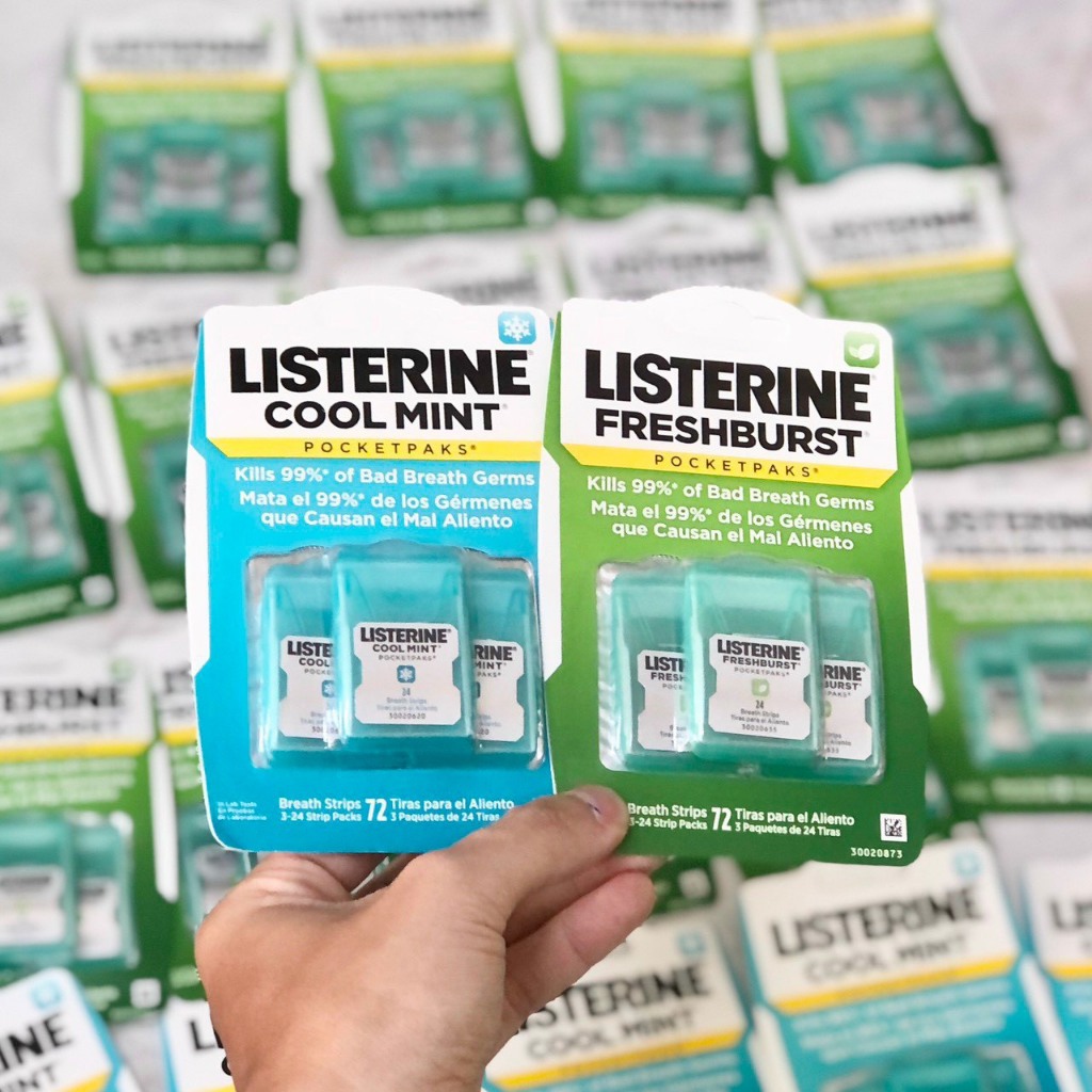 Set 3 Miếng Ngậm Thơm Miệng Listerine Pocketpaks