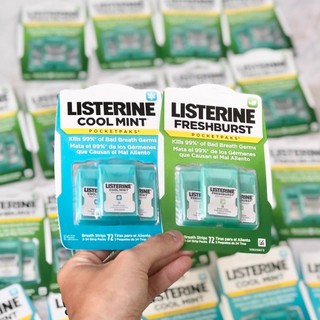 Set 3 Miếng Ngậm Thơm Miệng Listerine Pocketpaks