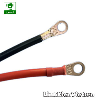 Dây Điện Silicone 10AWG bấm cos sẵn chống cháy chịu nhiệt siêu mềm sẵn cose chịu tải 50A dây câu nối acquy RC cose lỗ 5