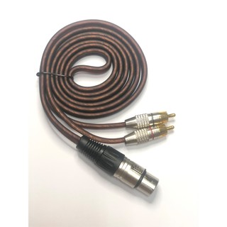 Dây tín hiệu 1 đầu Canon cái ra 2 RCA dài 1 mét cắm Vang xuống Sub hàng xịn chống nhiễu tôt