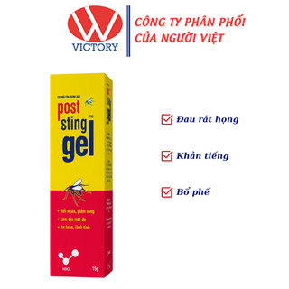 After Sting Gel / Post Sting Gel (Tuýp 15gr) - Gel Bôi Côn Trùng Cắn, Giảm Sưng Ngứa - Victory Pharmacy