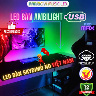 Đèn Led bàn AMBILIGHT SKYDIMO 'ND - Bọc silicon, Kết nối USB, độ mượt 60 fps, 100 hiệu ứng nhạc