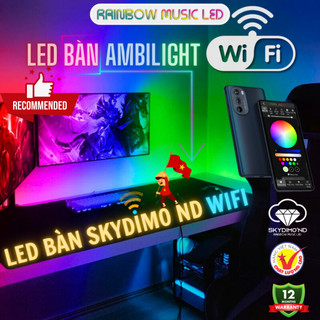 Đèn Led bàn AMBILIGHT SKYDIMO 'ND - Bọc silicon, Kết nối WiFi, độ mượt 60 fps, 100 hiệu ứng nhạc