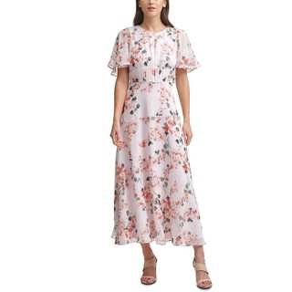 Đầm váy midi CK vải voan mềm 2 lớp hàng xuất dư xịn