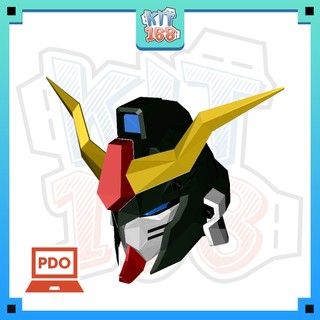 Mô hình giấy anime game robot mũ đầu zgmf x24s chaos gundam
