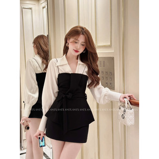 Áo yếm kiểu nữ thắt eo (giá trên không bao gồm áo sơ mi ), áo 2 dây chất umi co dãn 4 chiều 6SIX closet